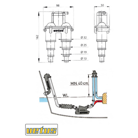Vetus Anti-siphon with AIRVENTV Valve