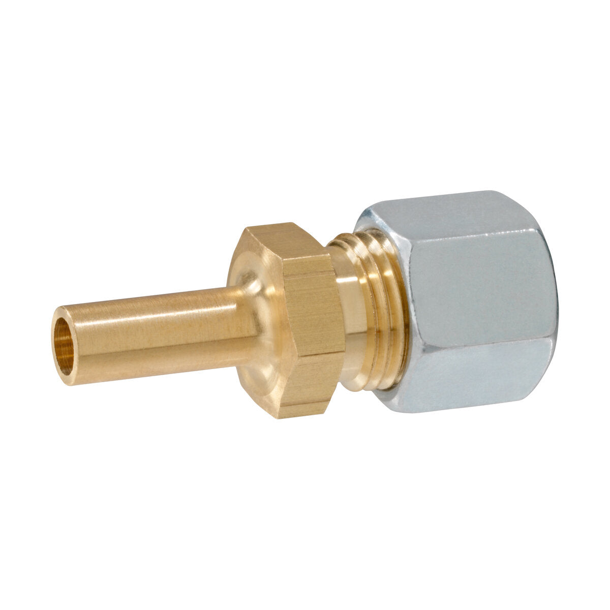 GOK Giunto dritto in ottone per tubo rigido 10 mm e tubo 8 mm