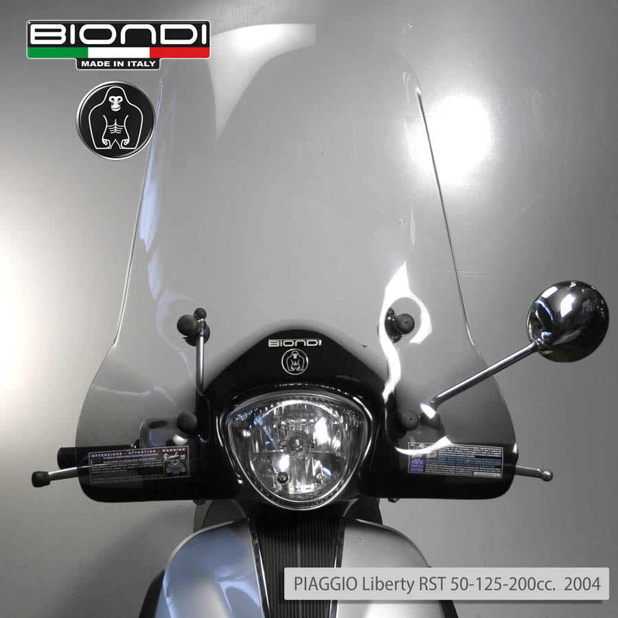 Biondi Parabrezza Pro Piaggio Fly 50/125/150 cc 2004-2012 con Attacchi