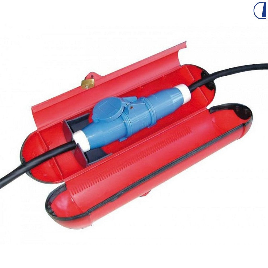 Di-Tec Safebox Presa impermeabile CEE con serratura 368 mm Ø 93 mm