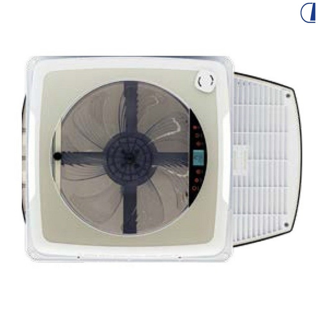 Di-Tec Plusfan oblò ventilato da tetto per camper cupola bianca 400x400 mm