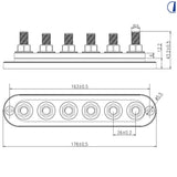 Di-Tec Coppia bus bar 300A 6 pin positivo/negativo conf. 2 pz
