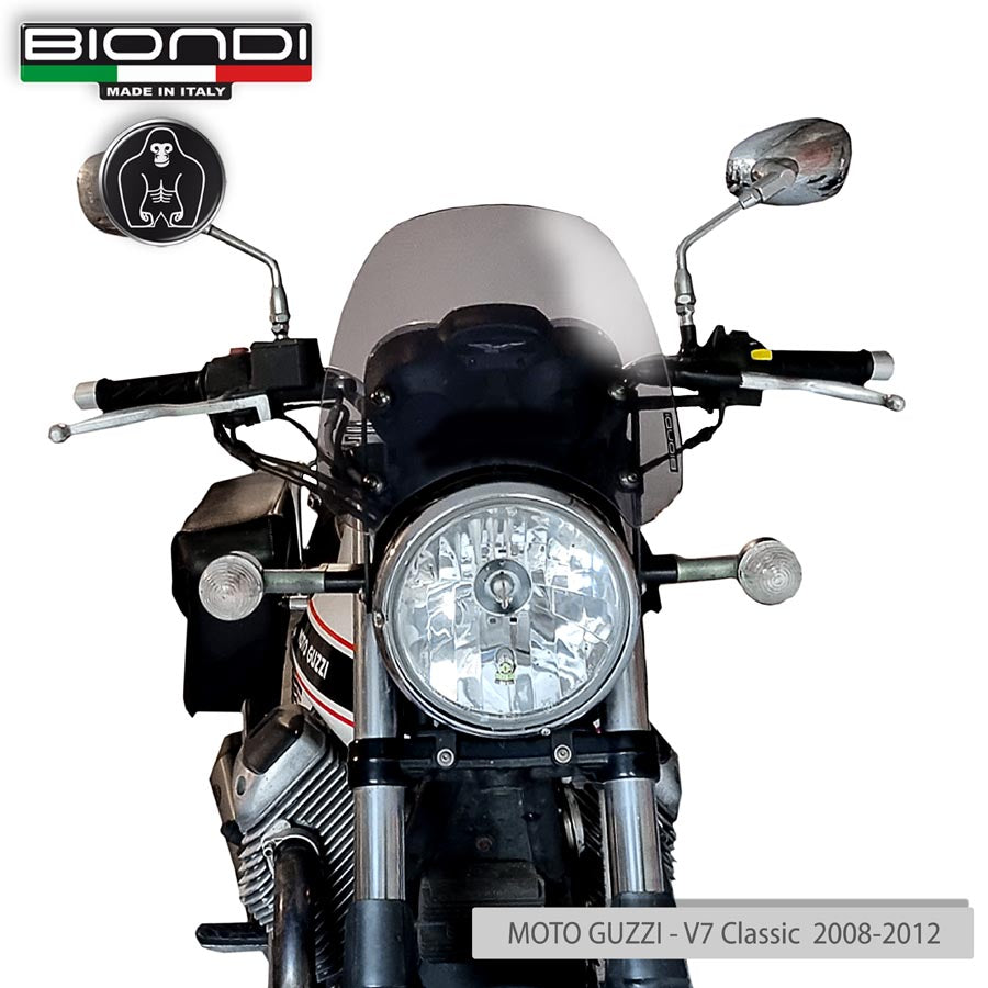 Biondi Cupolino Sport Fumè Chiaro per Benelli, Moto Guzzi V7, Triumph Bonneville, Yamaha XSR