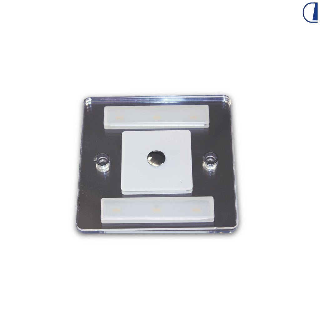 Plafoniera LED rettangolare con luce notturna blu e funzione Memory