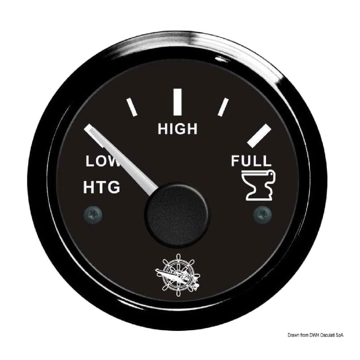 Indicador de aguas residuales Osculati 10/180 ohm negro/negro 27.320.05