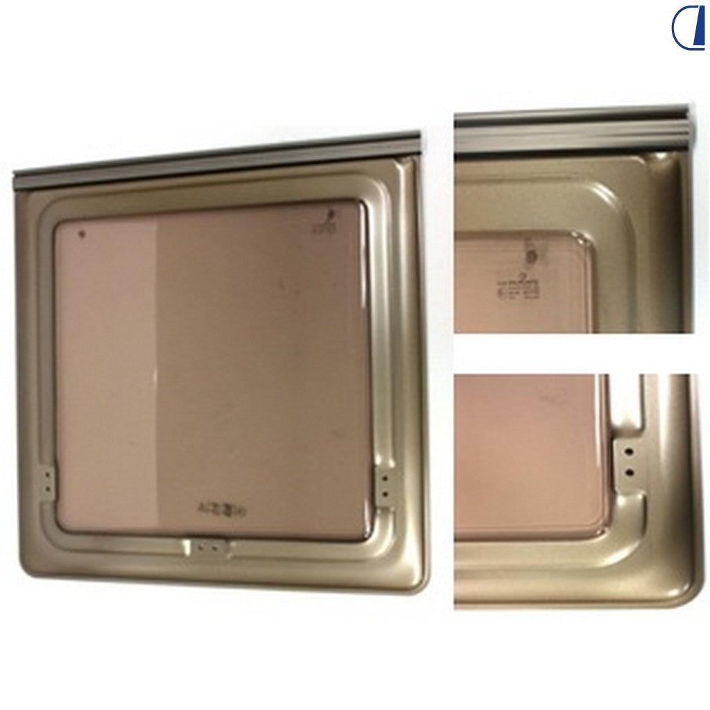 Di-Tec 70x30 cm casement window, double acrylic glazing, gold-colored frame