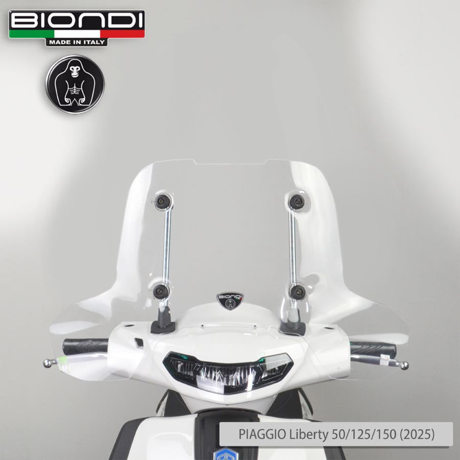 Biondi Parabrezza Pro Piaggio Liberty S 50/125/150 cc. 2025 - Kit Completo