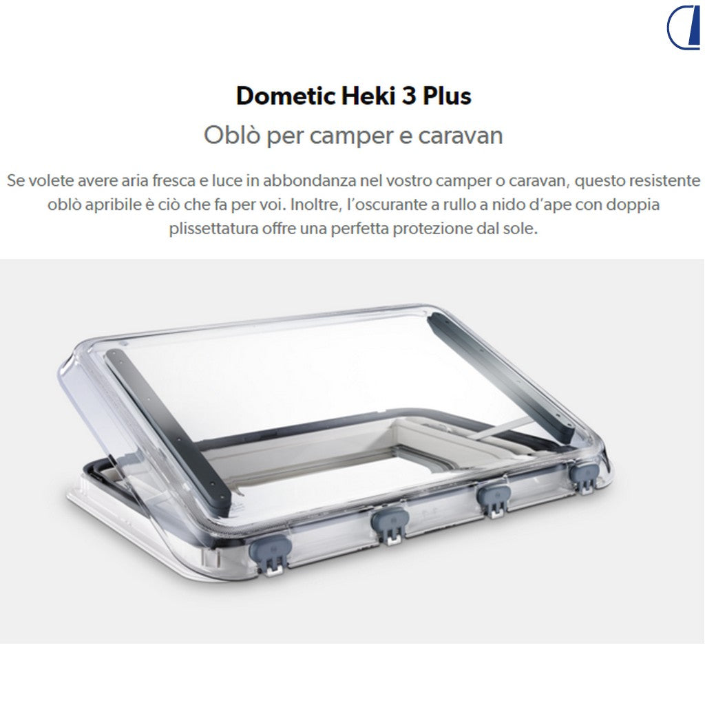 Dometic Finestra da tetto Heki 3plus 750x1050 mm senza ventilazione forzata