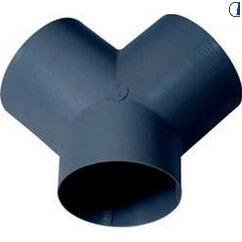 Raccordo a Y nero per riscaldamento camper Ø 65/72 mm