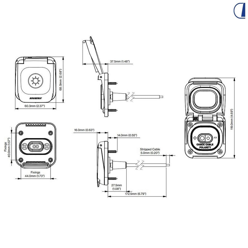 Di-Tec Collegamento solare SAE 20A 24V CC serie Ventura
