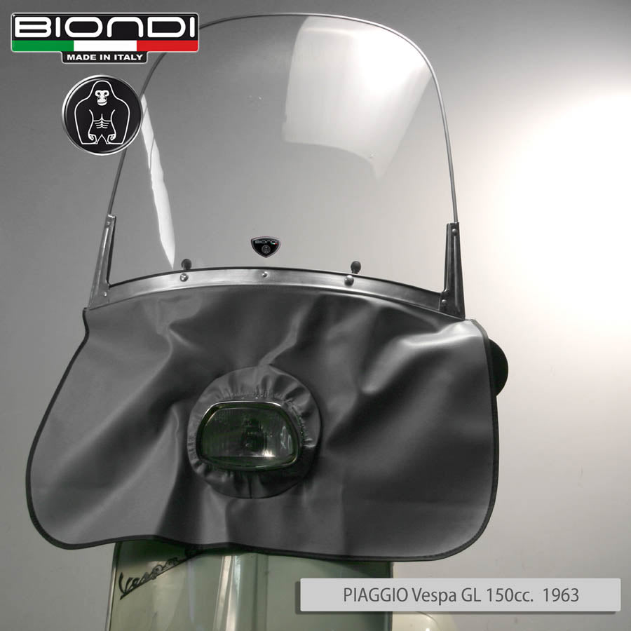 Biondi Maestrale Parabrezza Vintage Trasparente con Stecche Alluminio - Ciclomotori, Vespa, Lambretta