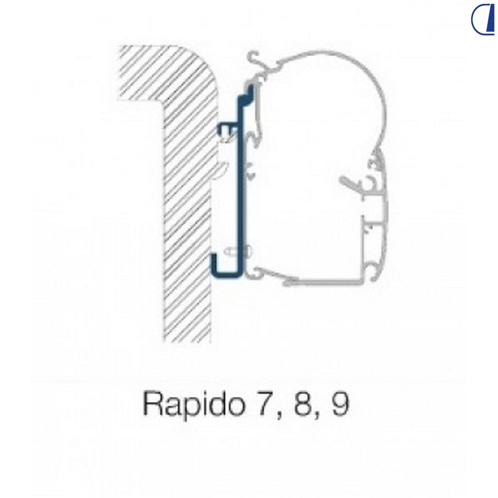 Di-Tec Adattatore veranda a parete P500 per Rapido serie 7-8-9 (conf. 4 pz)