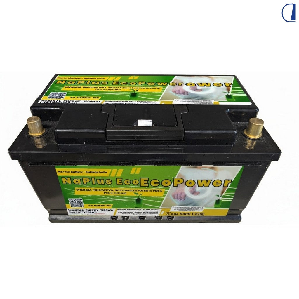 Di-Tec Batteria agli ioni di sodio 12V 100Ah sottosedile per camper