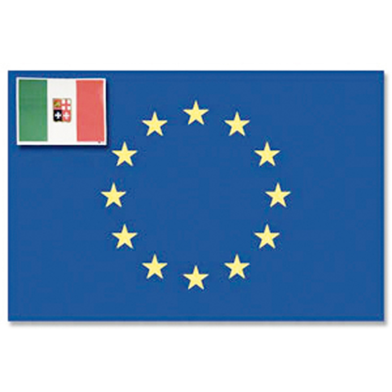 Adria Bandiere Bandiera Europa e Italia Cm 20X30 NAUTICA