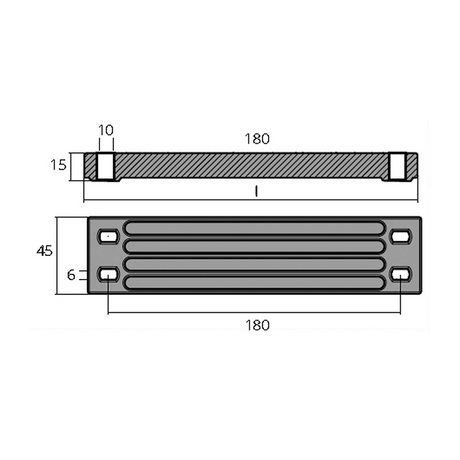 Tecnoseal-Dichtungsstange für Yamaha 200/300 PS Motoren 01112-1