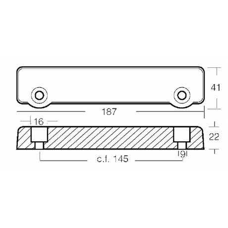 Barra universal Enrico Polipodio 250-270-280 Zinc 00707 Ánodos Volvo Penta