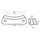Barra de apoyo Tecnoseal Zinc Duo 00735