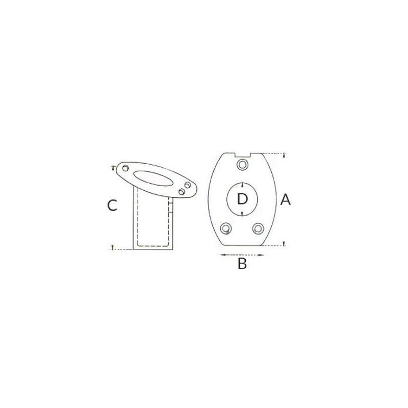 Soporte de asta de bandera FNI Diámetro mm 20 HF11-70SA