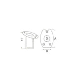 Soporte de asta de bandera FNI Diámetro mm 20 HF11-70SA