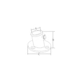 Base para asta de bandera de acero inoxidable Nautica de Marine Town 8810217