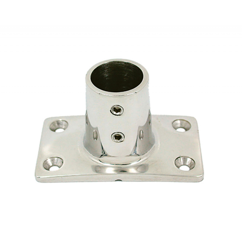 Base rectangular de acero inoxidable FNI de 90 grados y 22 mm de diámetro S5924-A0022