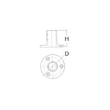 FNI Base Inox Tonda 90 Gradi Diametro mm 22 S5921-A0022