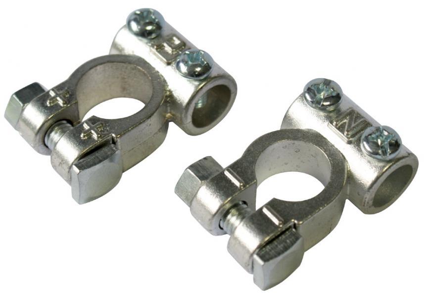 Ring BBT4 Terminale Batteria Doppio Morsetto Negativo Zinco Cavo 40-60 mm²