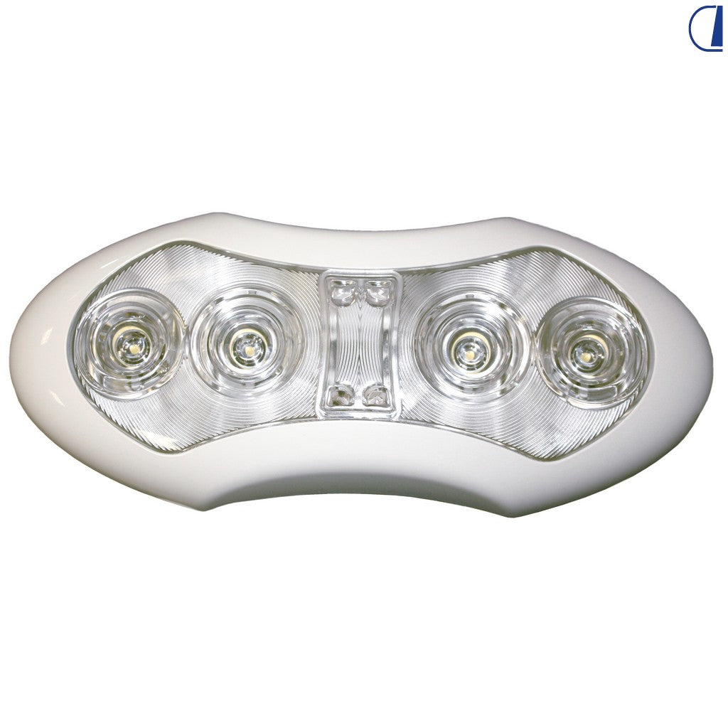 Plafoniera LED Superstar con luce notturna blu per camper