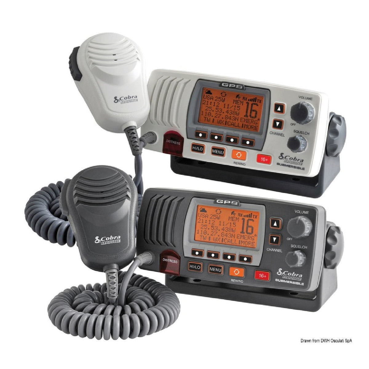 VHF Cobra Marine F77B-GPSE grigio