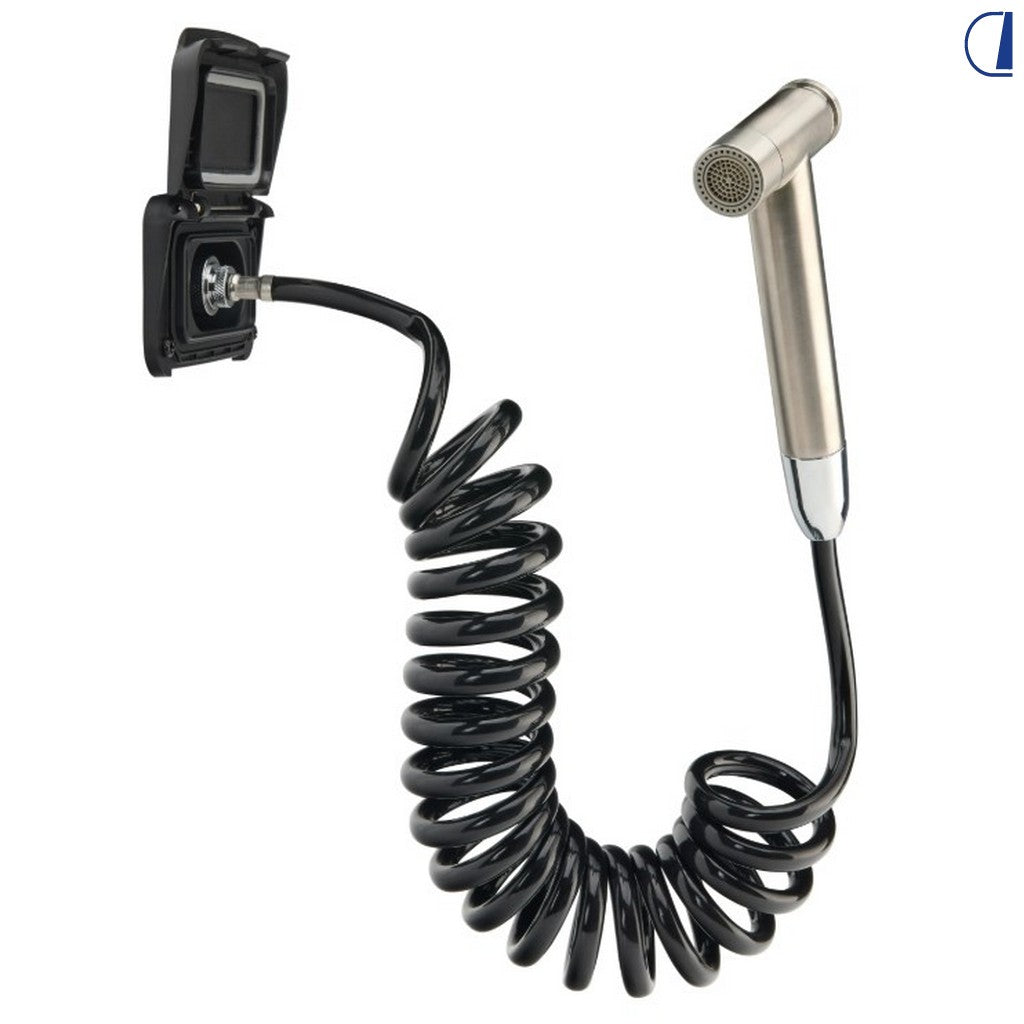 Di-Tec Presa acqua fredda Serie Ventura con innesto rapido e doccino inox 3 m