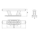 Marine Town Nautica Bitta a Galloccia Inox 316 mm 265 9506792