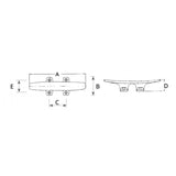 Bitta de cornamusa de acero inoxidable FNI de 150 mm H0004C