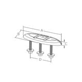 Marine Town Nautica Bitta Inox 316 Abbattibile mm 155 9806476