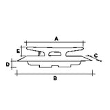 Flat-Top Bitta Inox 316 Abbattibile mm 100 4 POLLICE CLEAT