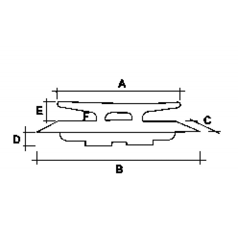 Flat-Top Bitta Inox 316 Abbattibile mm 100 4 POLLICE CLEAT