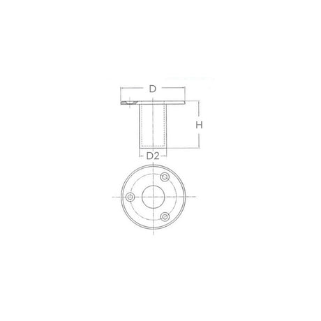 FNI Boccola Incasso Inox 316 Diametro mm 25 S5916-A0025