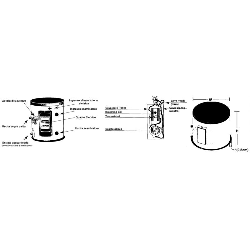 Raritan Boiler Nautico Raritan 45-75 Lt