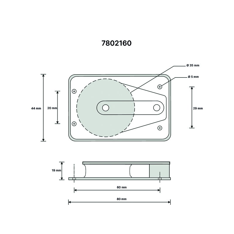 Barton Marine Flachblock Durchmesser mm 8 N02160