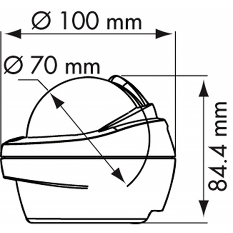 Brújula Plastimo Offshore 75, bitácora negra 63861