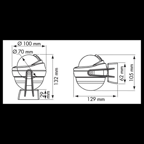 Plastimo Bussola Offshore 75 Nera con Staffa 63865