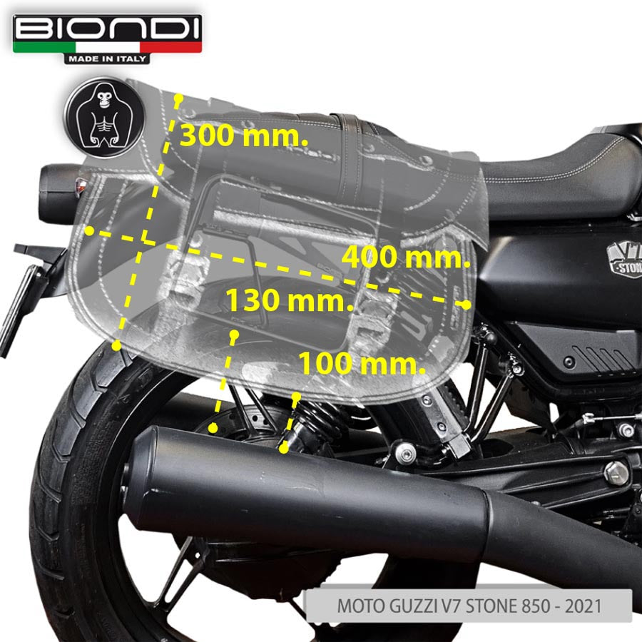 Biondi Telaietto Laterale Destro per Borse Moto Guzzi V7 850 e V7 Sport