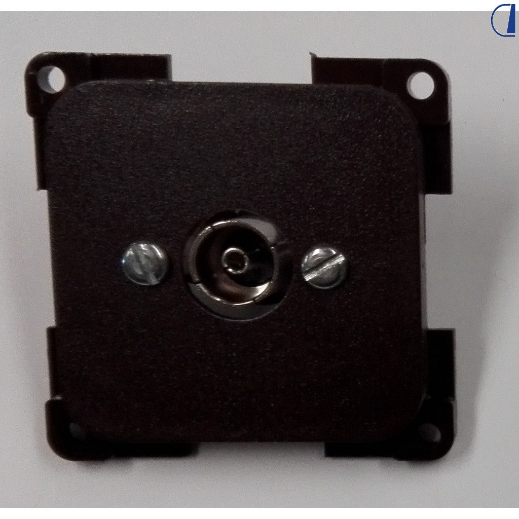 Attacco antenna coassiale DTV da parete quadrato marrone