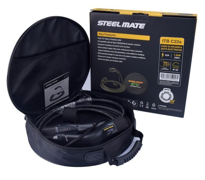 Steelmate Einphasen-Ladekabel für Elektrofahrzeuge Typ 2 32A 5m