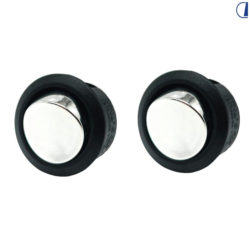 Di-Tec Interruttore unipolare tondo cromato 10A – Conf. 2 pz