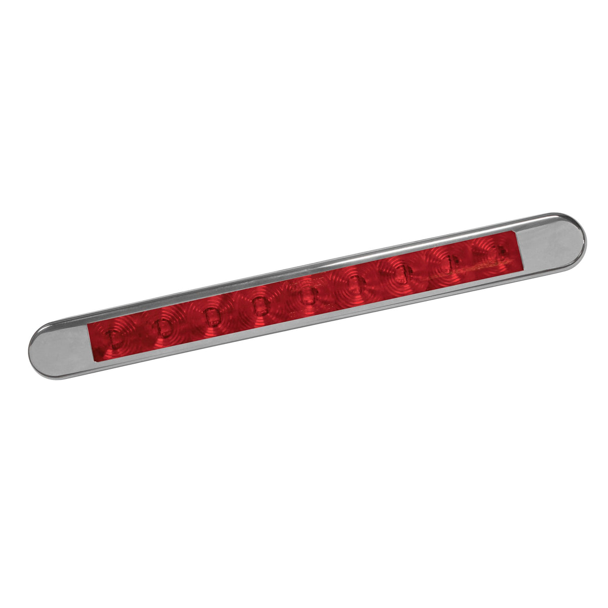 Fanale retronebbia LED a barra con cornice in acciaio per camper