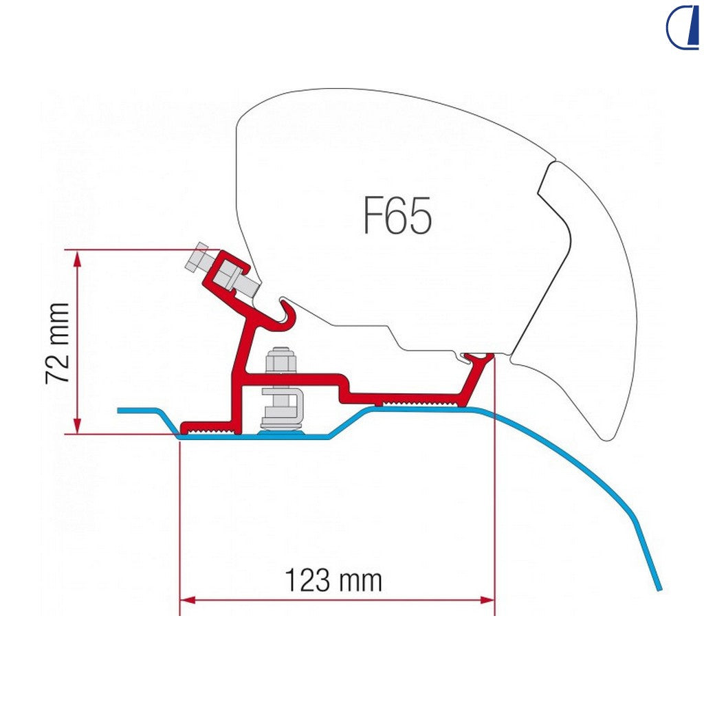 Fiamma Kit staffa per F80 su Fiat Ducato L4 dal 2006 (X250/X290)