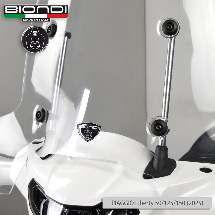 Biondi Parabrezza Linea Z + Kit Attacchi Piaggio Liberty 50/125/150 cc. 2025