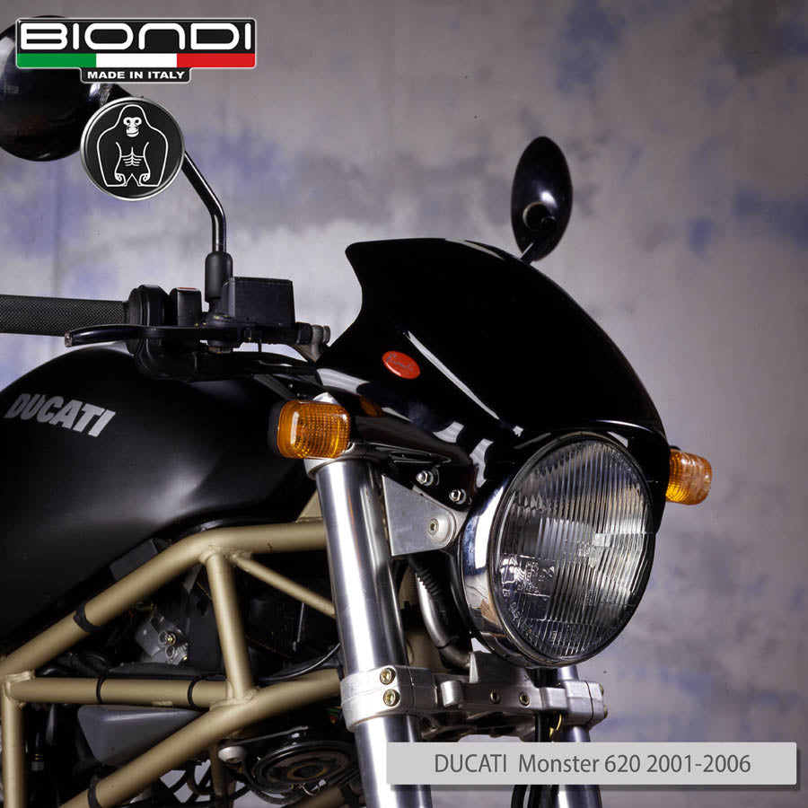 Biondi Cupolino Dark Nero per Moto Nude e Faro Tondo - MPN 8010036