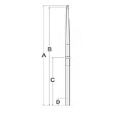 A.A.A. Candeliere Inox Diametro mm 25X510 54004