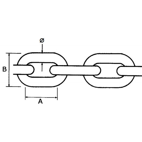 FNI Calibrated Galvanized Chain Diameter 6 mm - 50 m Coil C03060CF